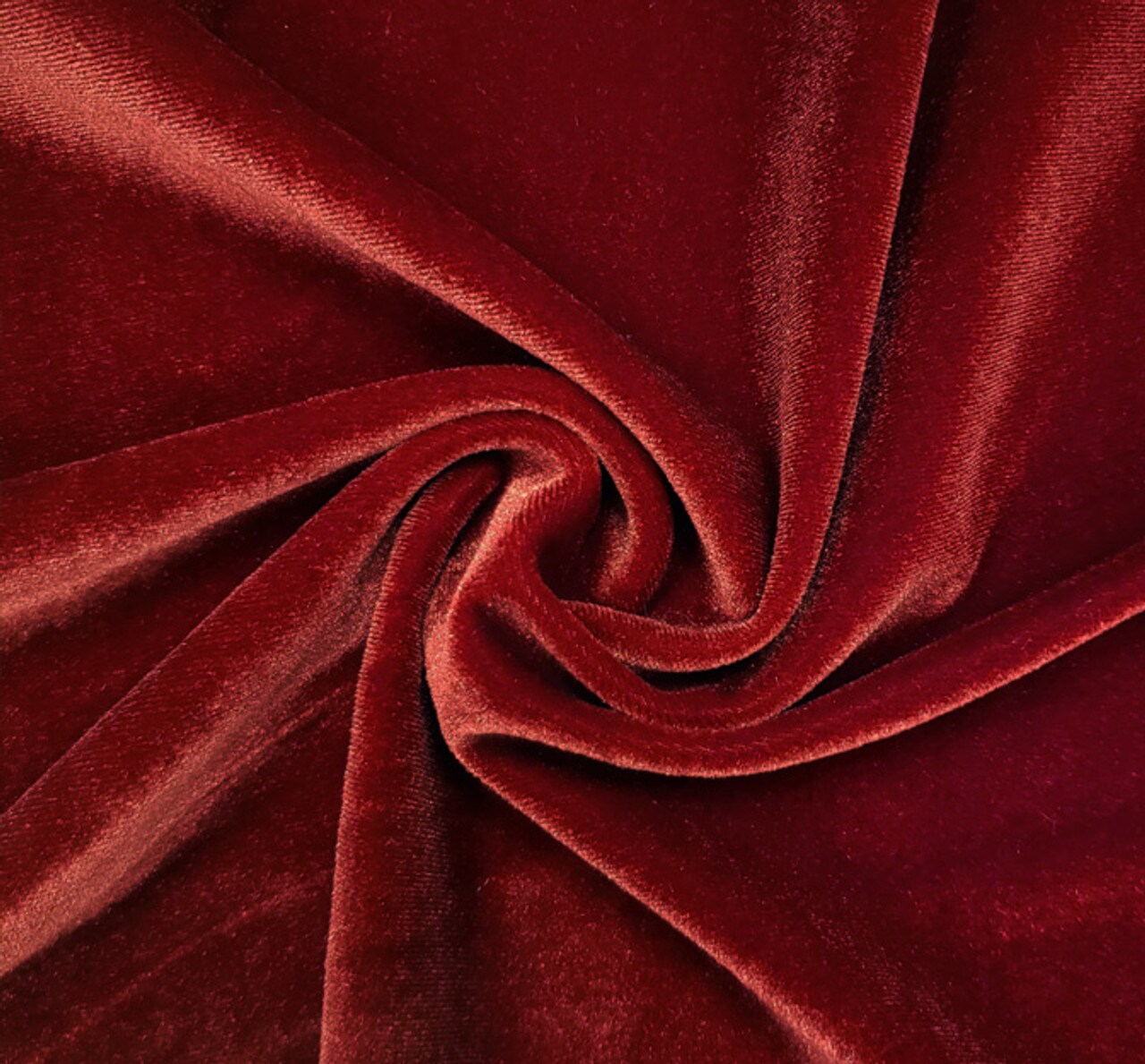 1 Yard Stretch Velvet Fabric Solid Scarlet Drapey Apparel Material 58/60" width